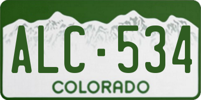 CO license plate ALC534