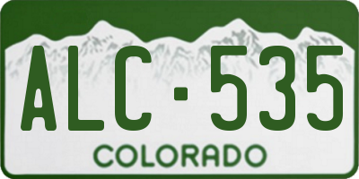 CO license plate ALC535