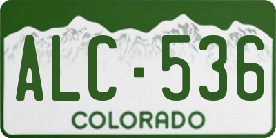 CO license plate ALC536