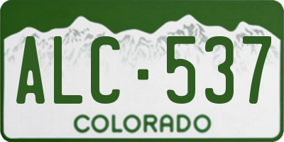 CO license plate ALC537