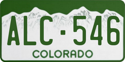 CO license plate ALC546
