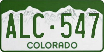 CO license plate ALC547