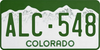 CO license plate ALC548