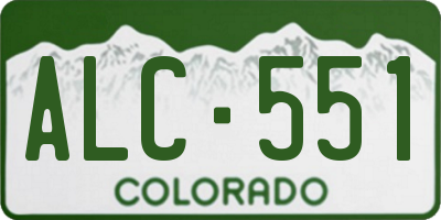CO license plate ALC551
