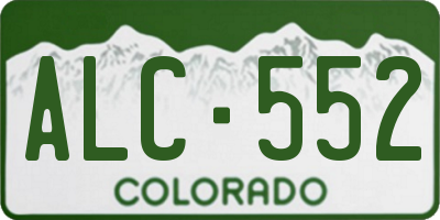CO license plate ALC552