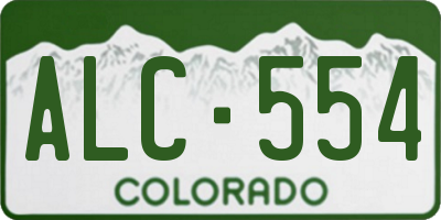 CO license plate ALC554