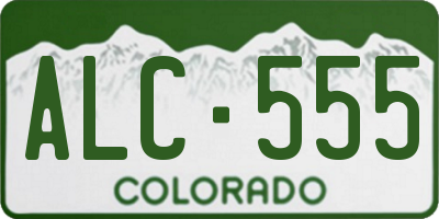 CO license plate ALC555