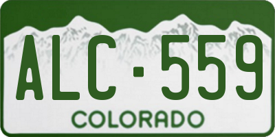 CO license plate ALC559