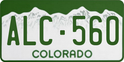 CO license plate ALC560
