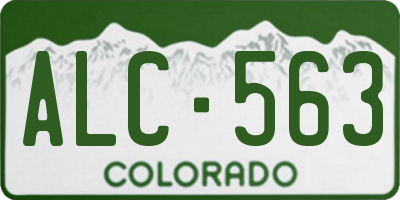 CO license plate ALC563