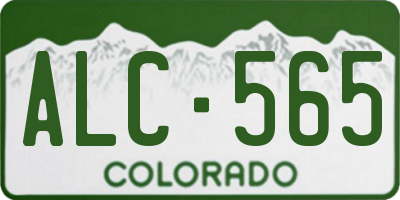 CO license plate ALC565