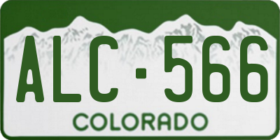 CO license plate ALC566