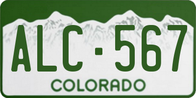 CO license plate ALC567