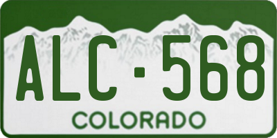 CO license plate ALC568