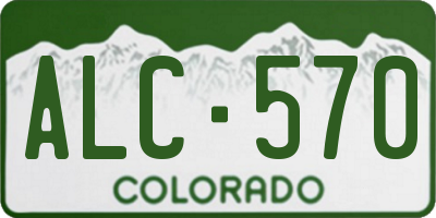 CO license plate ALC570