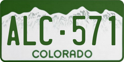 CO license plate ALC571
