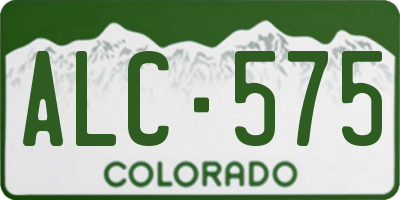 CO license plate ALC575
