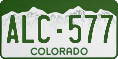 CO license plate ALC577