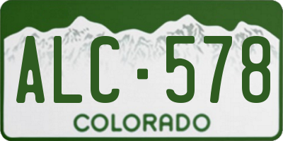 CO license plate ALC578