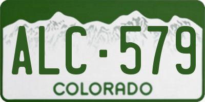 CO license plate ALC579