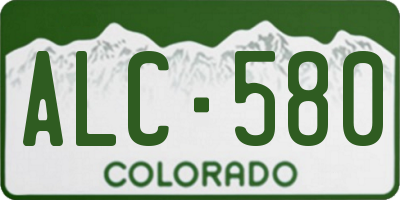 CO license plate ALC580