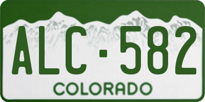 CO license plate ALC582