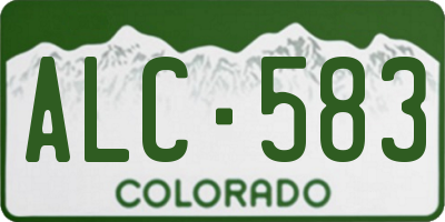 CO license plate ALC583