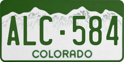 CO license plate ALC584