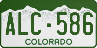 CO license plate ALC586