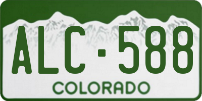 CO license plate ALC588