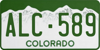 CO license plate ALC589