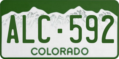 CO license plate ALC592