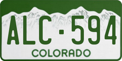CO license plate ALC594