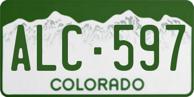 CO license plate ALC597
