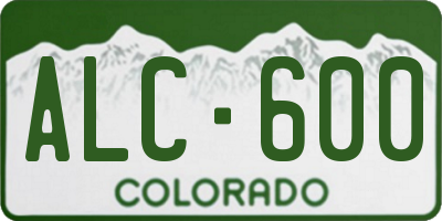 CO license plate ALC600