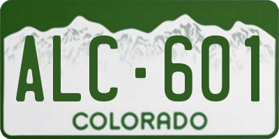 CO license plate ALC601