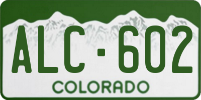CO license plate ALC602