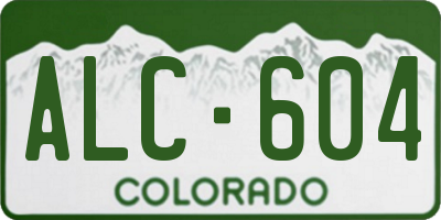 CO license plate ALC604