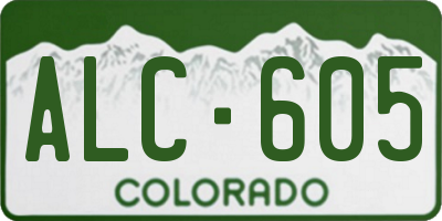 CO license plate ALC605