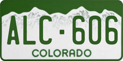 CO license plate ALC606
