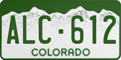 CO license plate ALC612