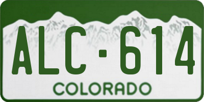 CO license plate ALC614