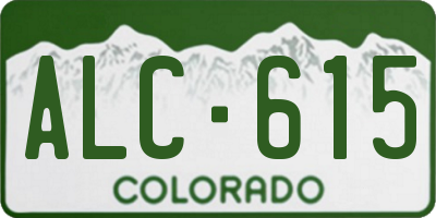 CO license plate ALC615