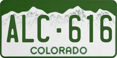 CO license plate ALC616