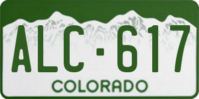 CO license plate ALC617
