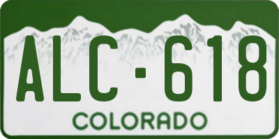 CO license plate ALC618