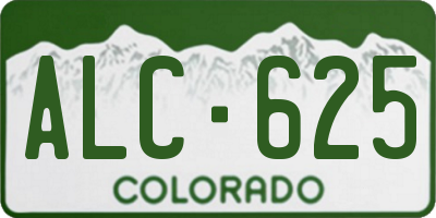 CO license plate ALC625