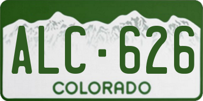 CO license plate ALC626