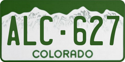 CO license plate ALC627