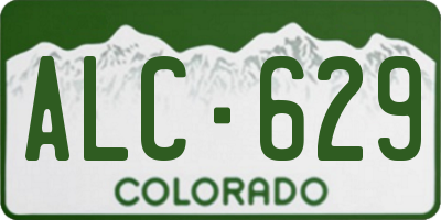 CO license plate ALC629